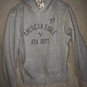 American Eagle Outfitters Light Gray Hoodie for Men